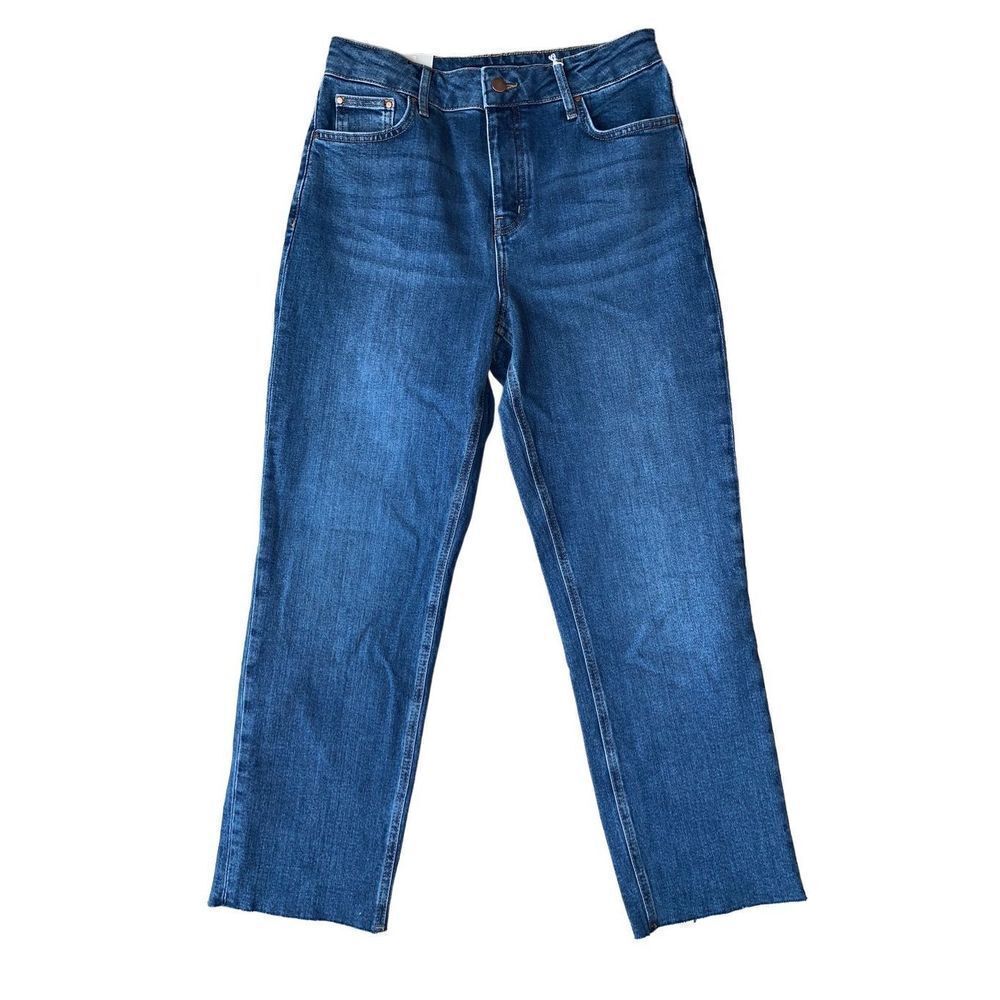 Boden Denim Straight Leg High Rise Jeans in color Indigo